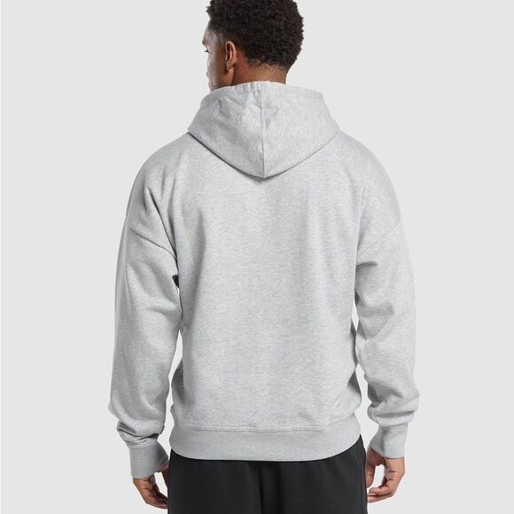 Gymshark CREST OVERSIZED HOODIE gray size medium slim fit NWT in packaging - Picture 2 of 7